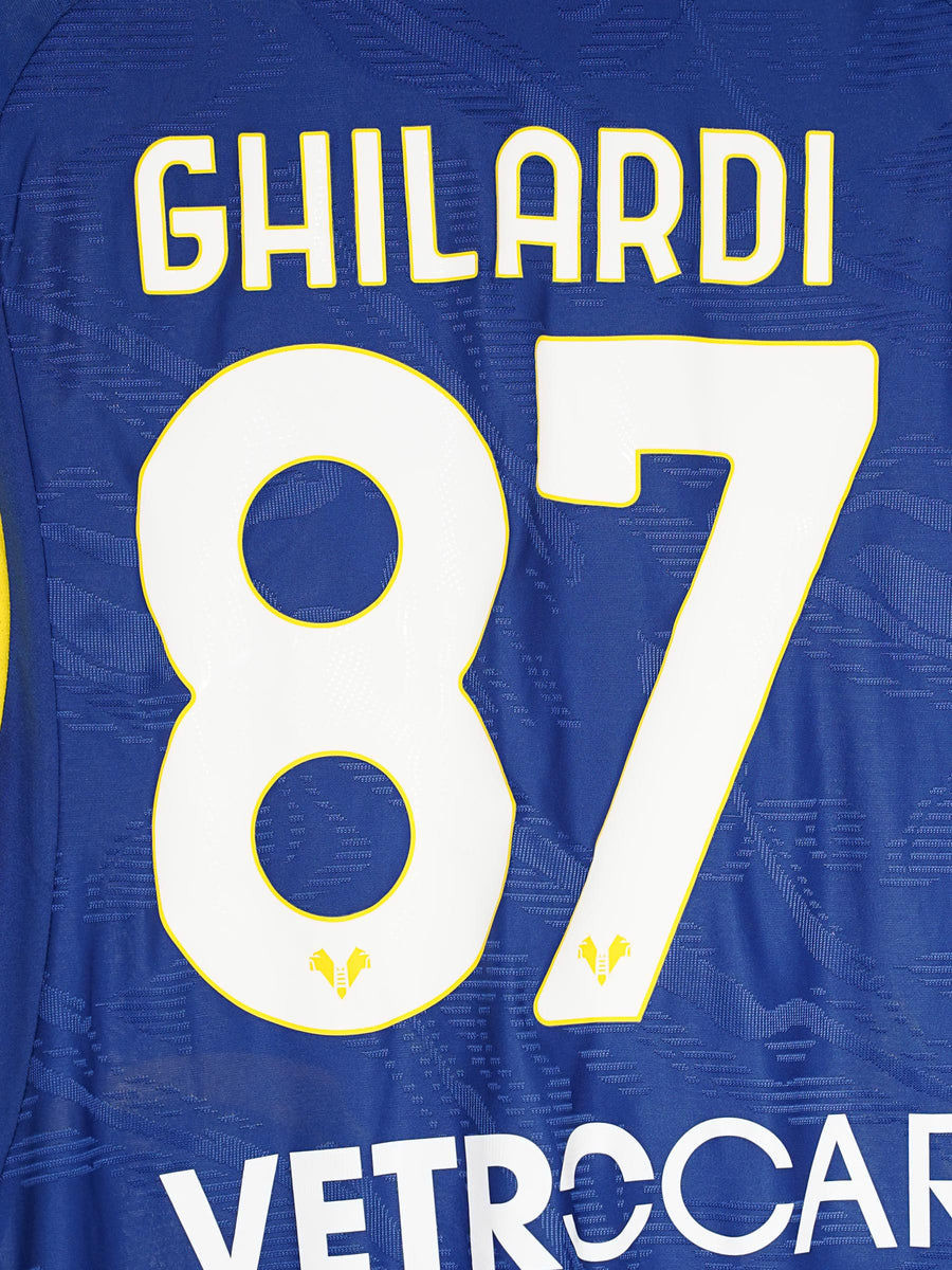 Hellas Verona Home Shirt 2025/26 Ghilardi 87 Player Issue (XL)