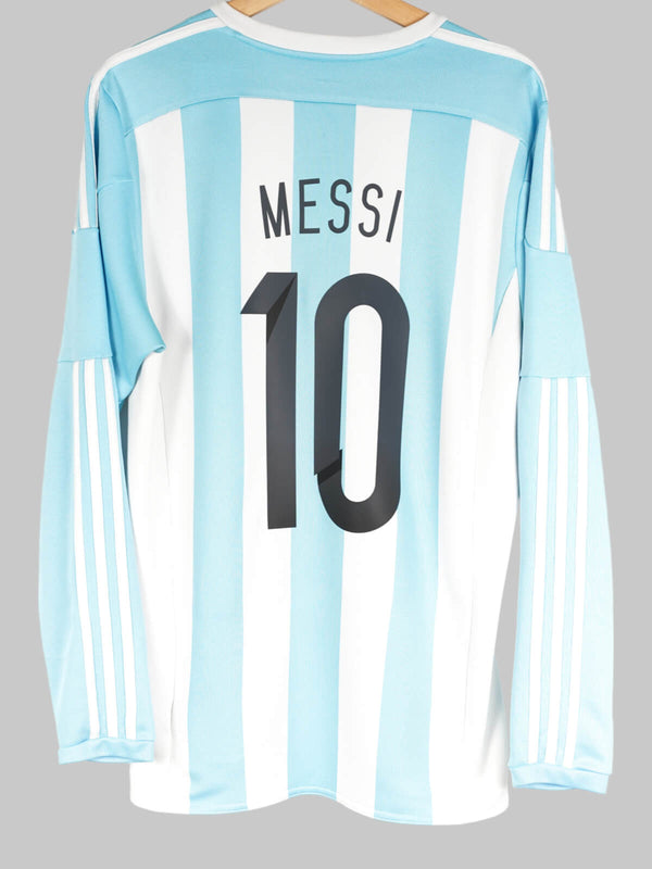 2015/16 Argentina Messi #10 Maglia Home Maniche Lunghe (L) Adidas