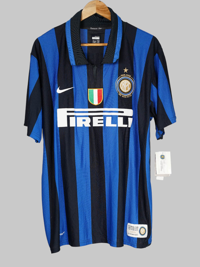 Inter Milan Home Shirt 2007/8 Signed Ibrahimovic 8 BNWT (XL)