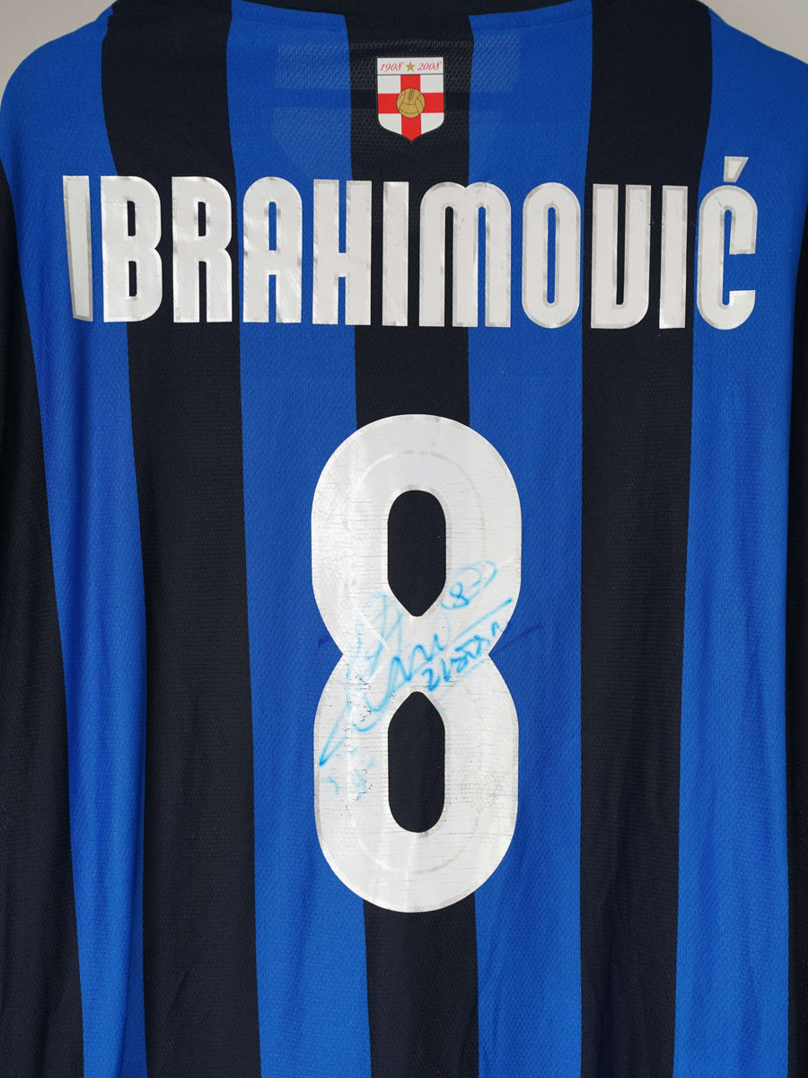 Inter Milan Home Shirt 2007/8 Signed Ibrahimovic 8 BNWT (XL)