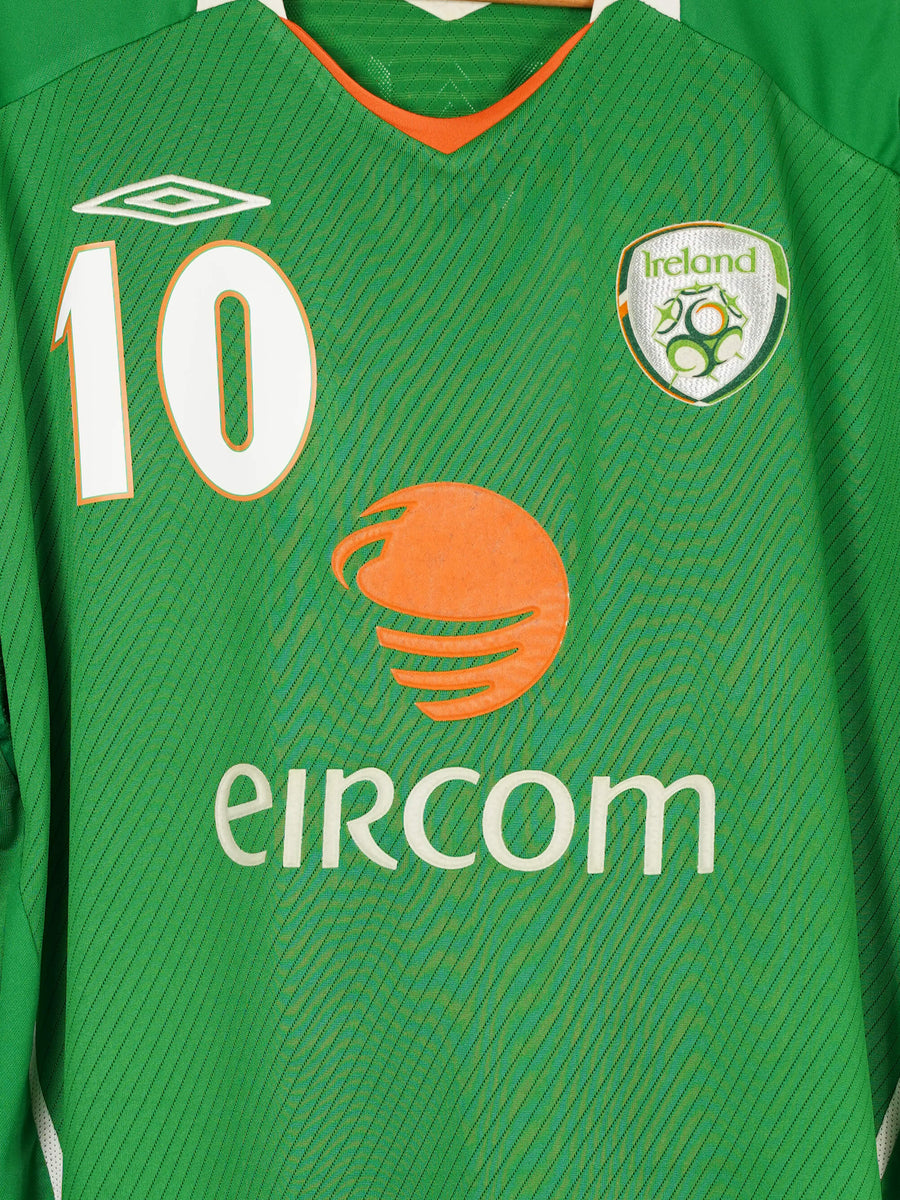 Ireland Home Shirt L/S 2008/10 Keane 10 (XXL)