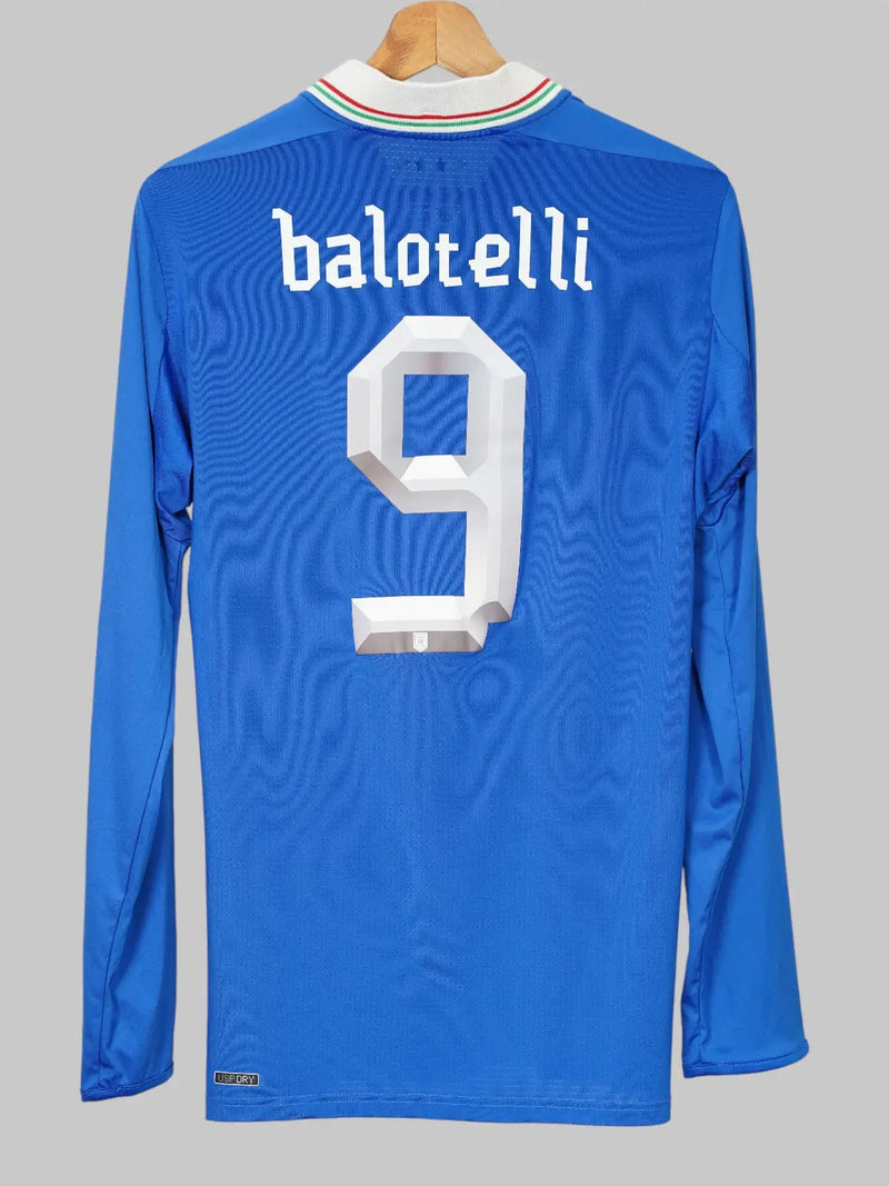 Italy Home Shirt 2012/13 L/S Player Issue Balotelli 9 (M)