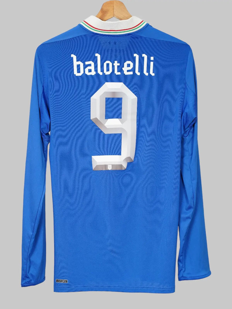 Italy Home Shirt 2012/13 L/S Player Issue Balotelli 9 (M)