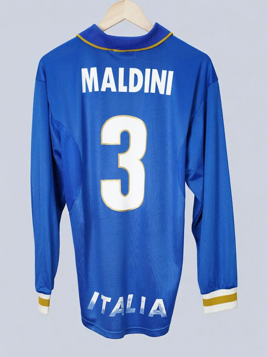 Italy Home Shirt L/S 1996/97 Maldini 3 (L)