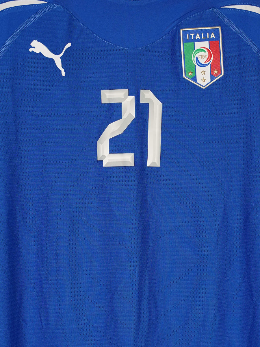 Italy Home Shirt L/S 2010/12 Pirlo 21 (L)