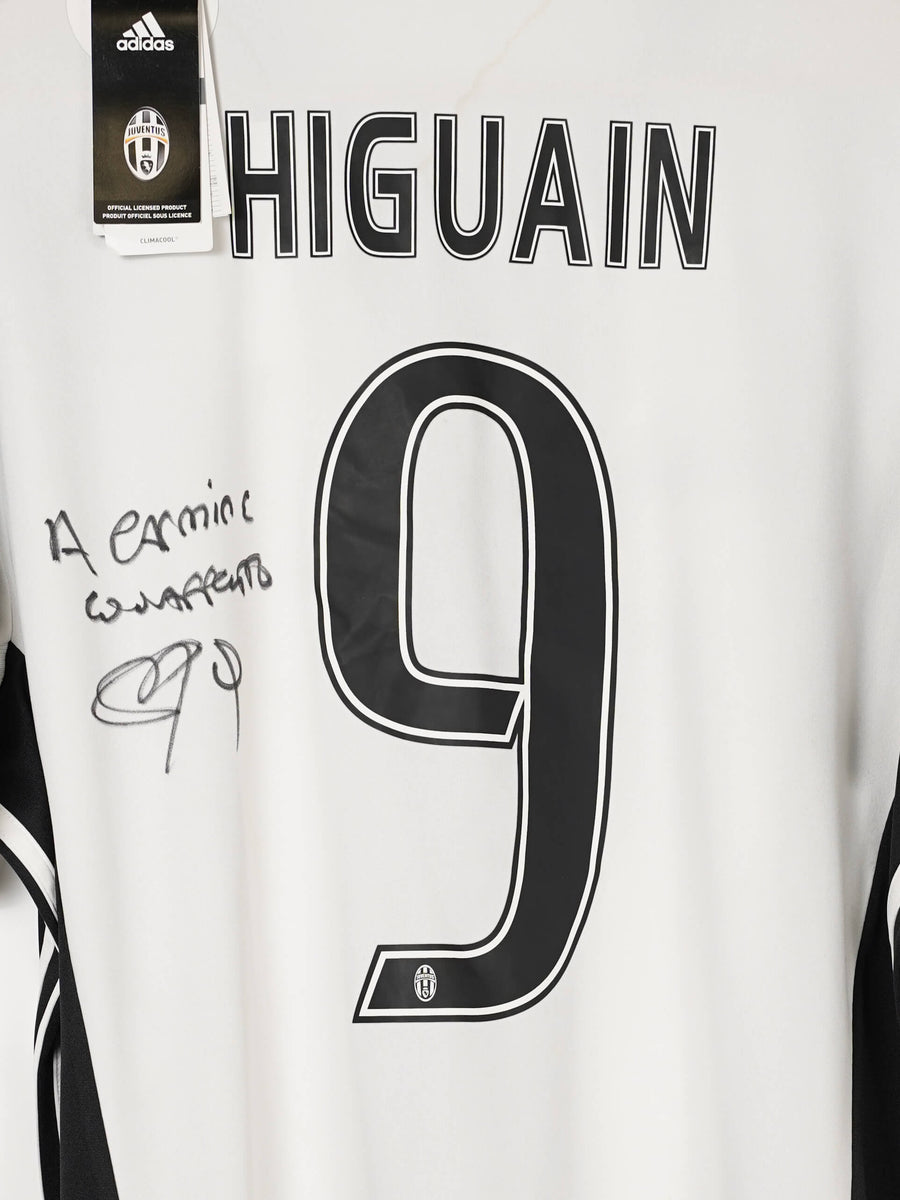 Juventus Home Shirt 2016/17 Higuain 9 Signed & BNWT (L)