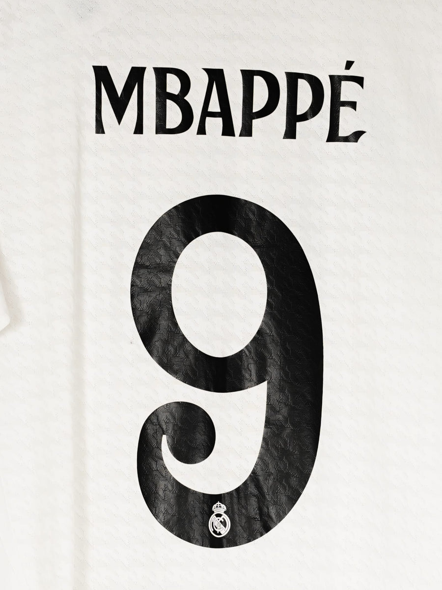 2024/25 Real Madrid Mbappe #9 Home Shirt Player Issue (L)
