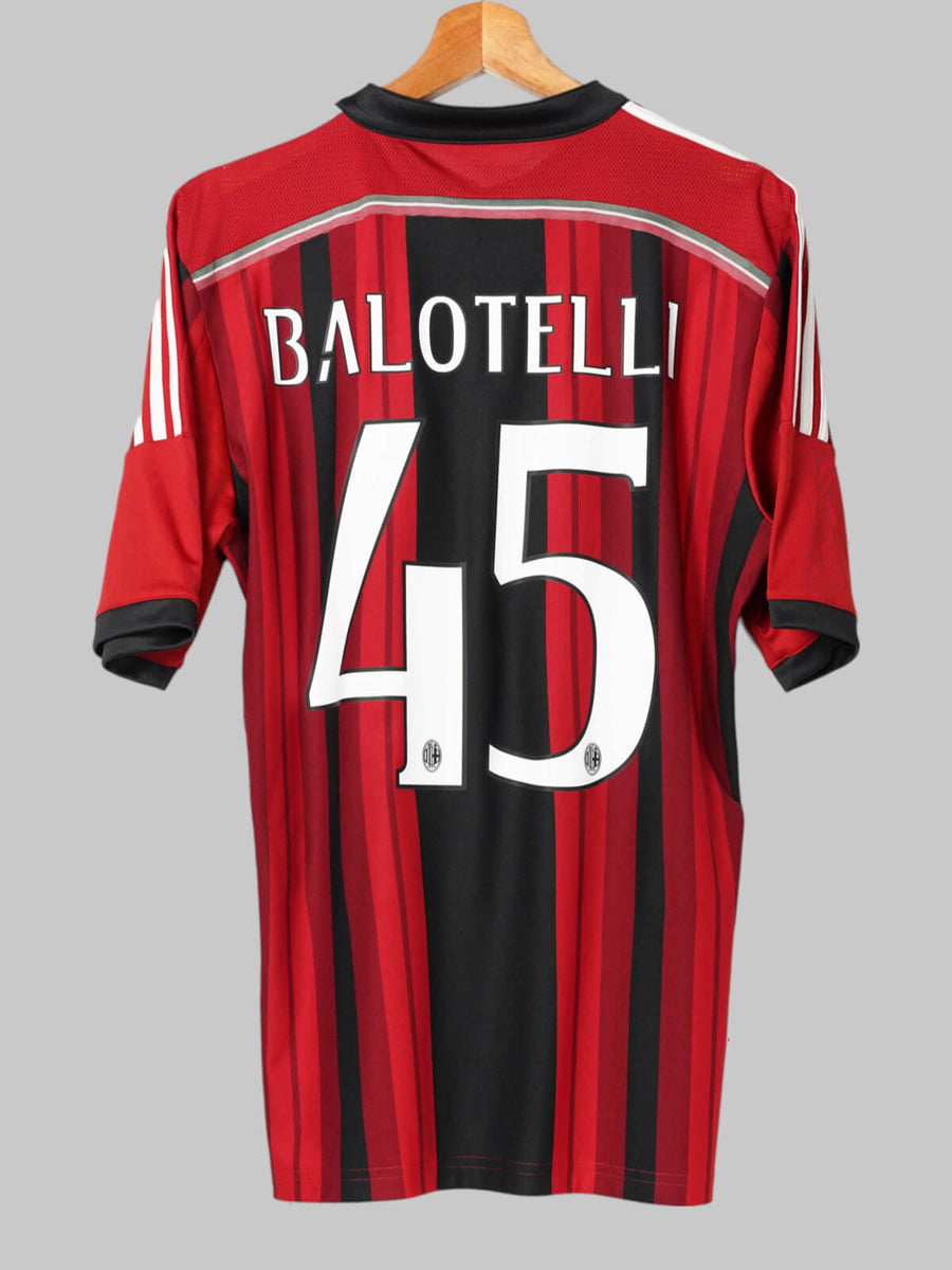 2014/15 AC Milan Balotelli #45 Home Shirt (M)