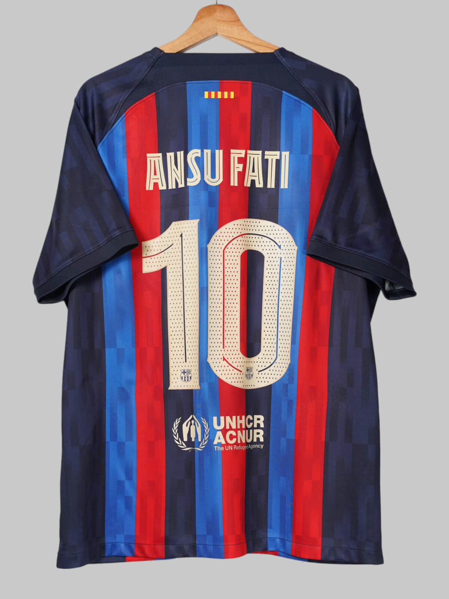 2022/23 Barcelona #10 Ansu Fati #10 Home Shirt (XL)