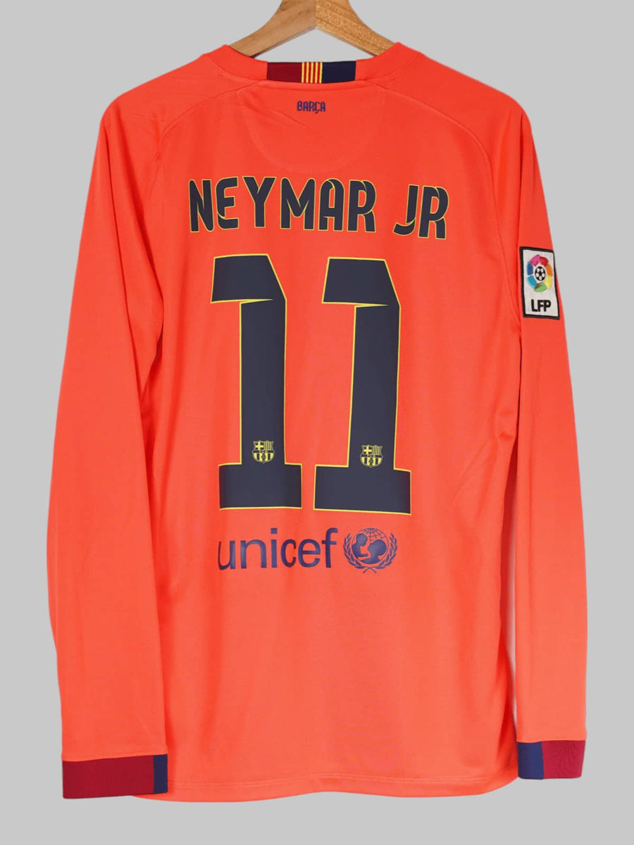 2014/15 Barcelona Neymar Jr #11 Away Shirt L/S (M)