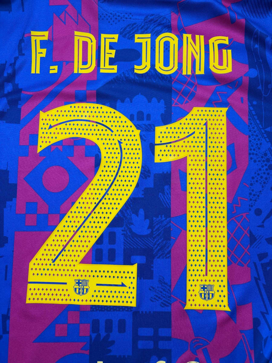 2021/22 Barcelona F. De Jong #21 Third Shirt (L)