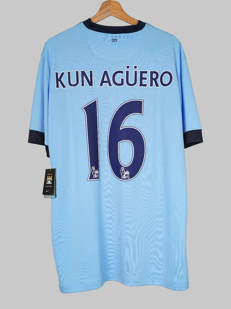 Manchester City Home Shirt 2014/15 Kun Agüero 16 BNWT (XL)