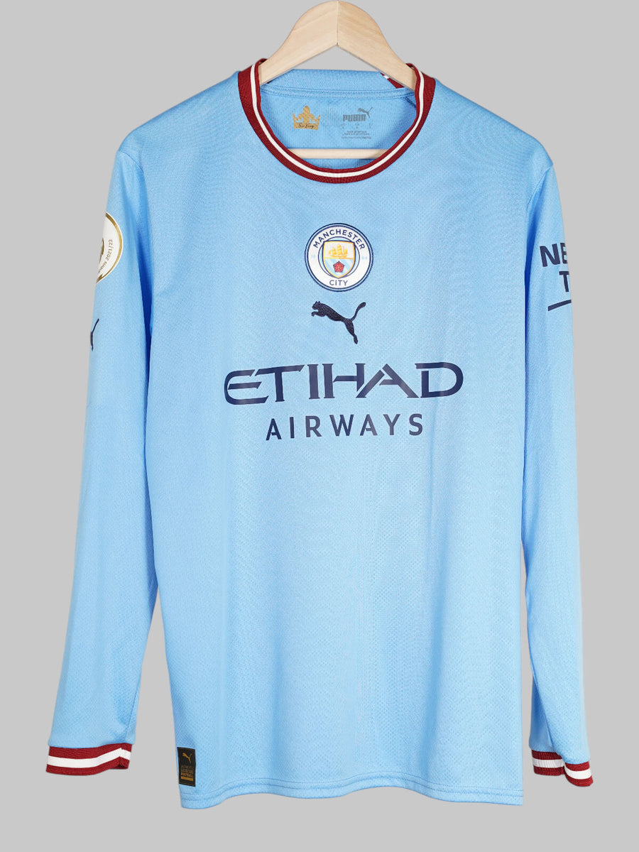 Manchester City Home Shirt L/S 2022/23 Haaland 9 (L)