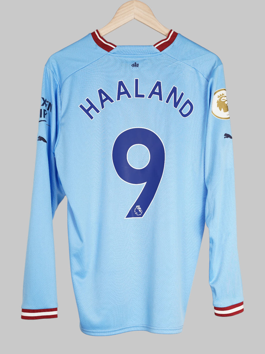 Manchester City Home Shirt L/S 2022/23 Haaland 9 (L)