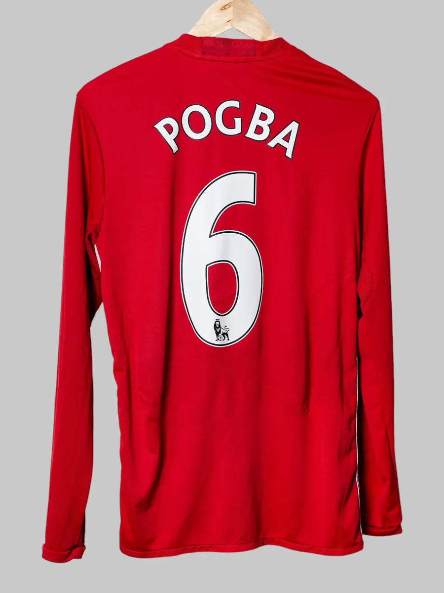 Manchester United Home Shirt 2016/17 Pogba 6 L/S (M)