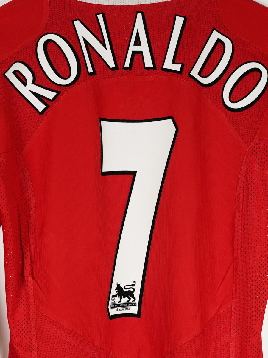 Manchester United Home Shirt L/S 2004/6 Ronaldo 7 (XL Kids)