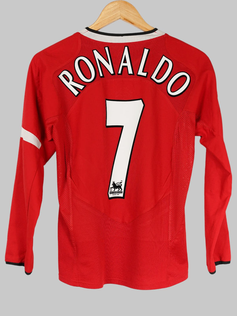 Manchester United Home Shirt L/S 2004/6 Ronaldo 7 (XL Kids)