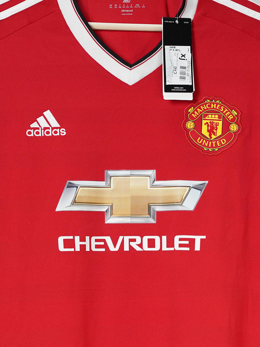 Manchester United Home Shirt L/S 2015/16 Smalling 12 BNWT (XXL)
