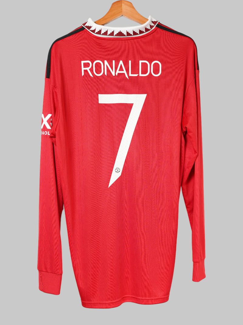 Manchester United Home Shirt L/S 2022/23 Ronaldo 7 (L)