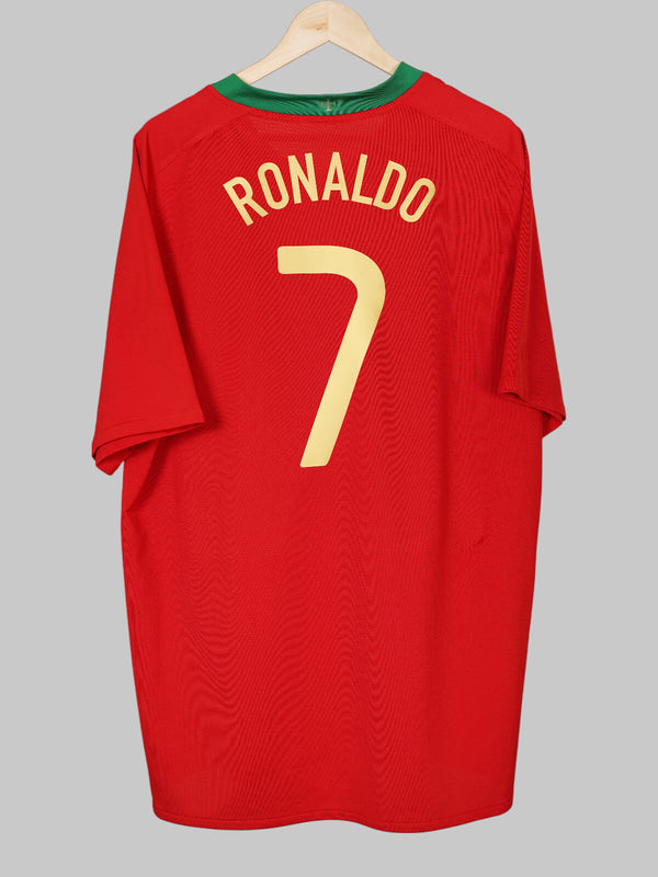Portugal Home Shirt 2008/9 Ronaldo #7 (XXL)