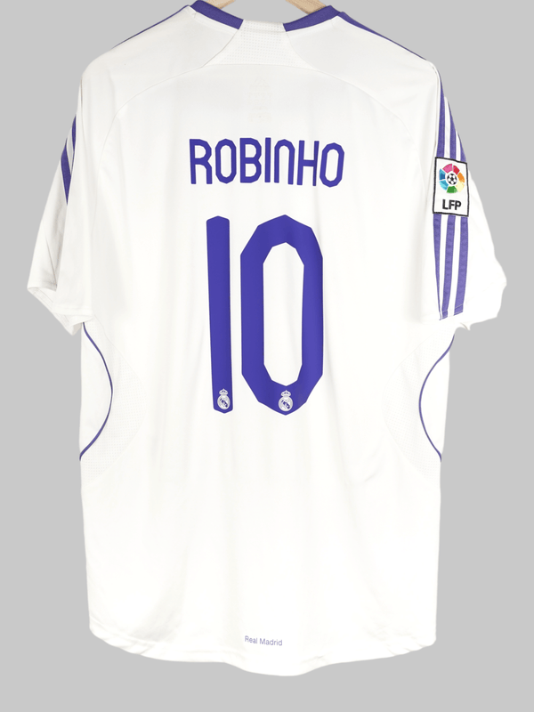2007/8 Real Madrid Robinho #10 Maglia Home (L) Adidas