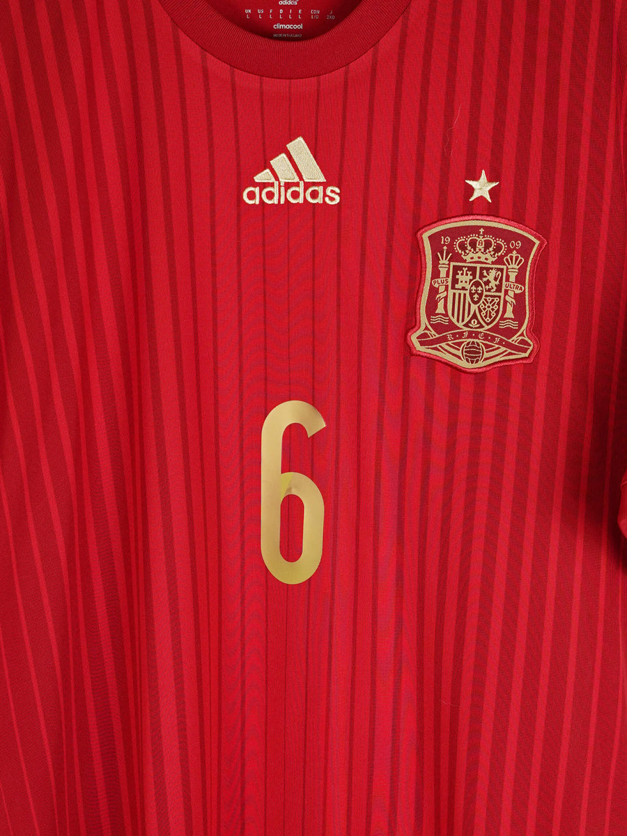 2014/15 Spain A.Iniesta #6 Home Shirt (L)