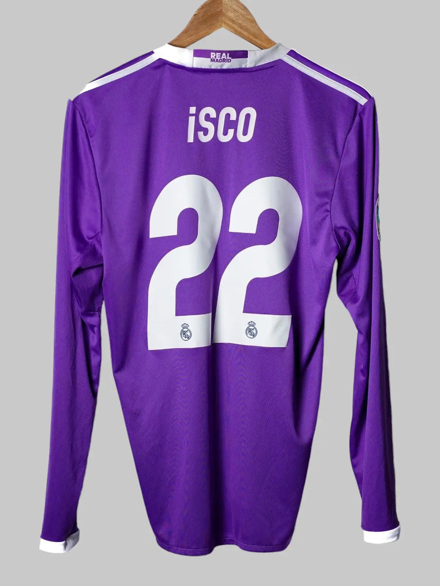 Real Madrid Away Shirt 2016/17 L/S Isco 22 (S)