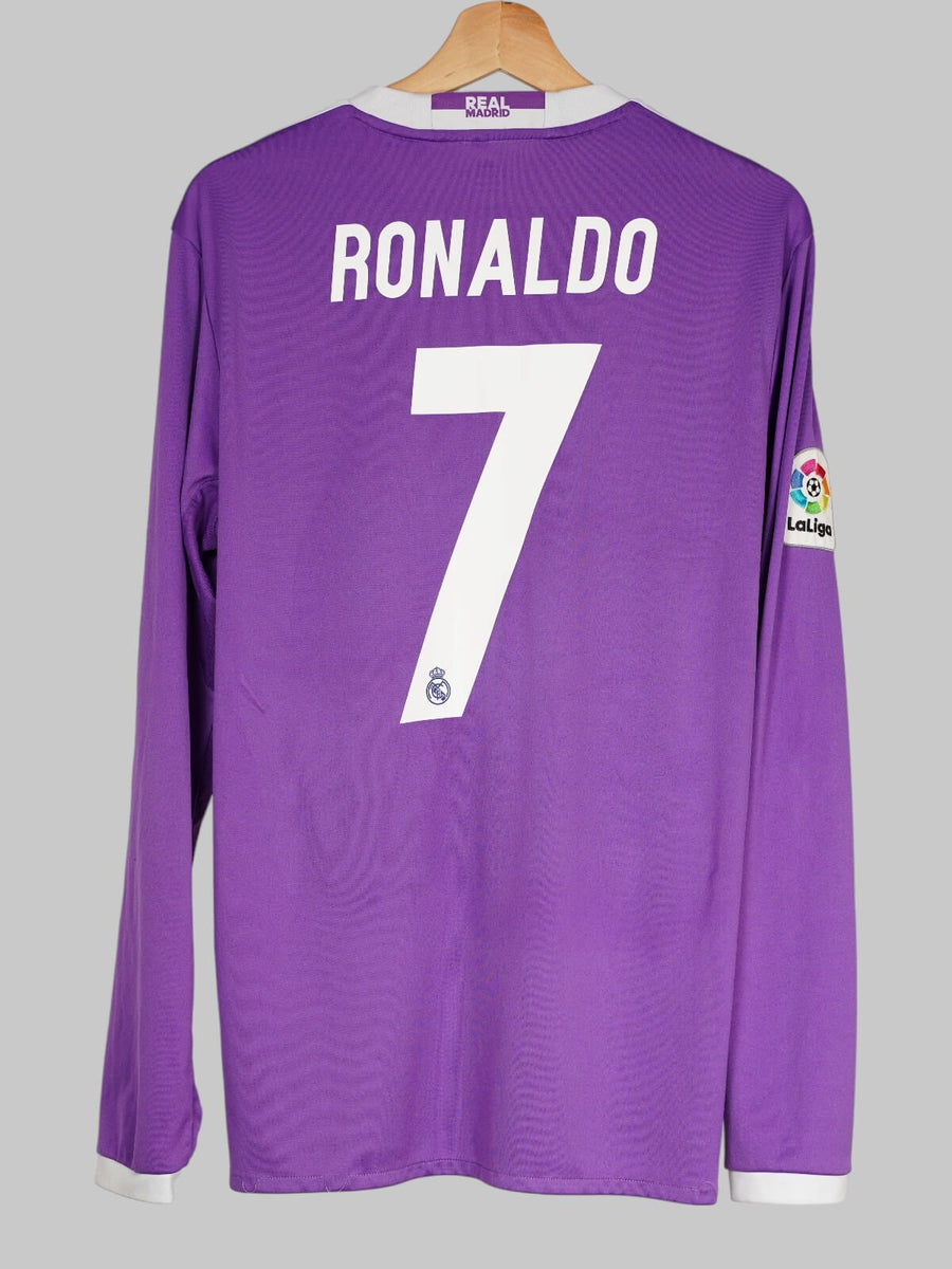 Real Madrid Away Shirt L/S 2016/17 Ronaldo 7 (M)