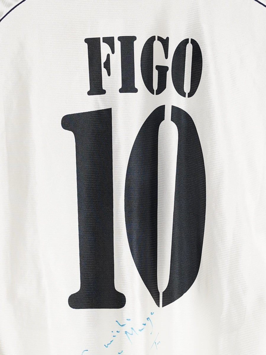 Real Madrid Home Shirt 1999/00 Player Issue Figo 10 Signed (XL)