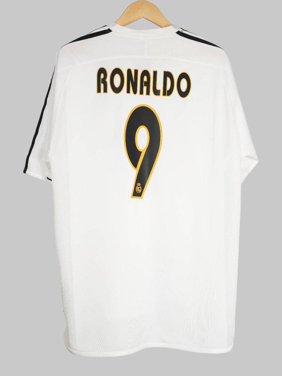 Real Madrid Home Shirt 2003/4 Ronaldo 9 (XL)