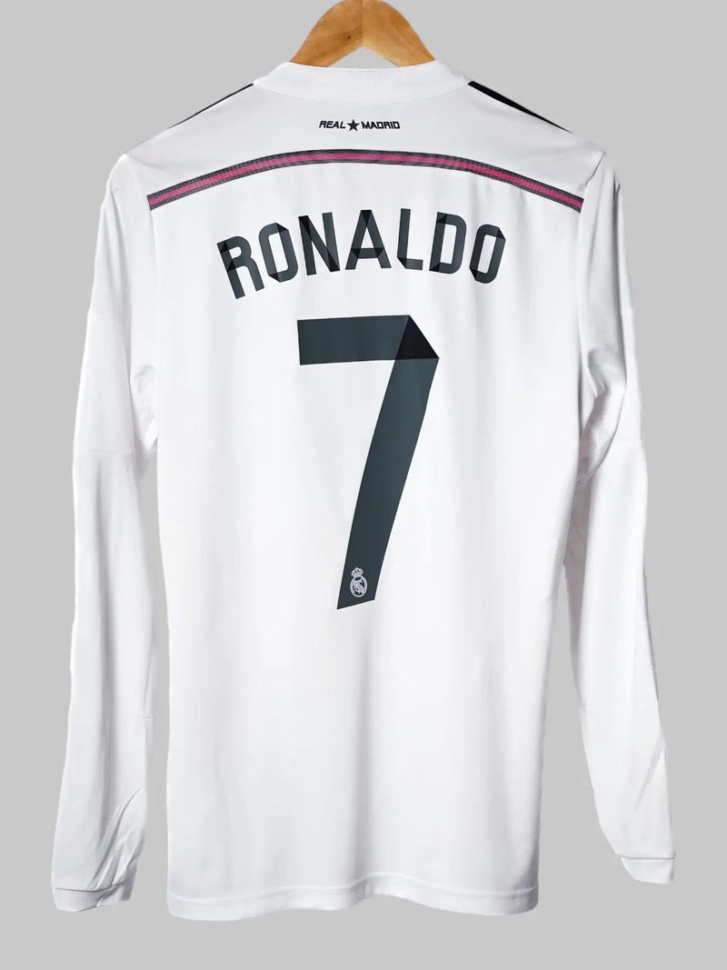 Real Madrid Home Shirt Long Sleeve 2014/15 Ronaldo 7 (S)