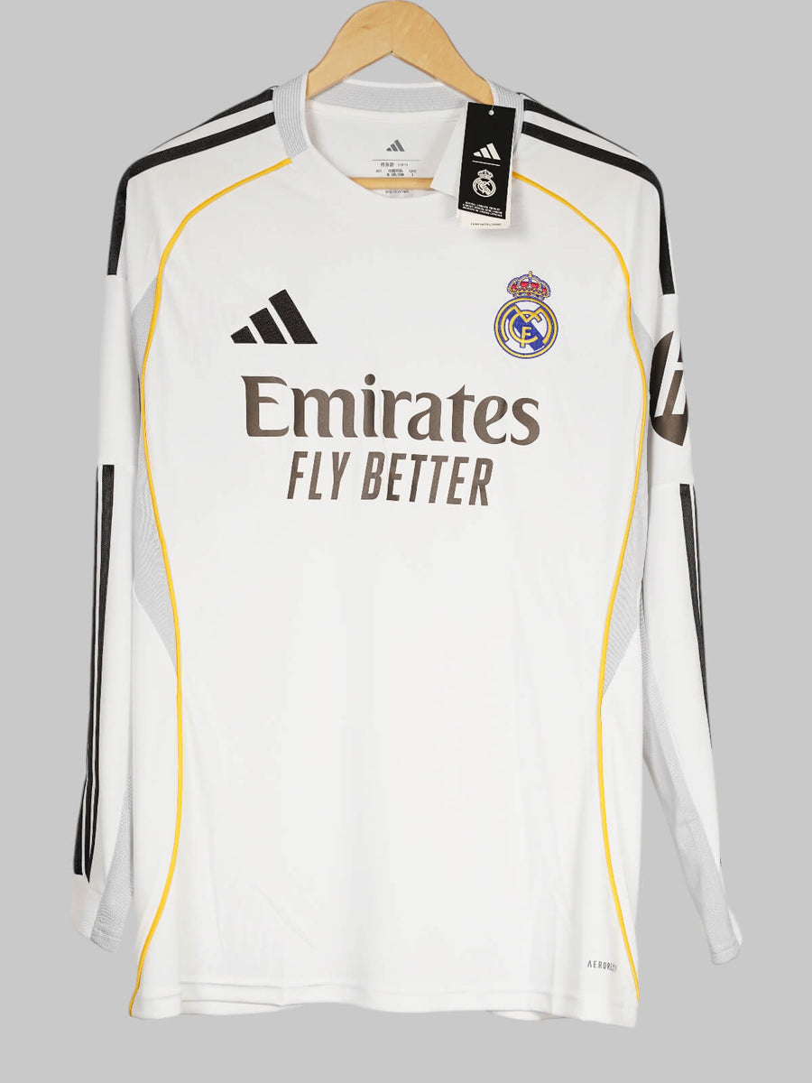 Real Madrid Home Shirt L/S 2025/26 Vini Jr. 7 BNWT (L)