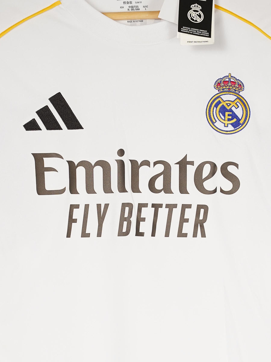 Real Madrid Home Shirt L/S 2025/26 Vini Jr. 7 BNWT (L)