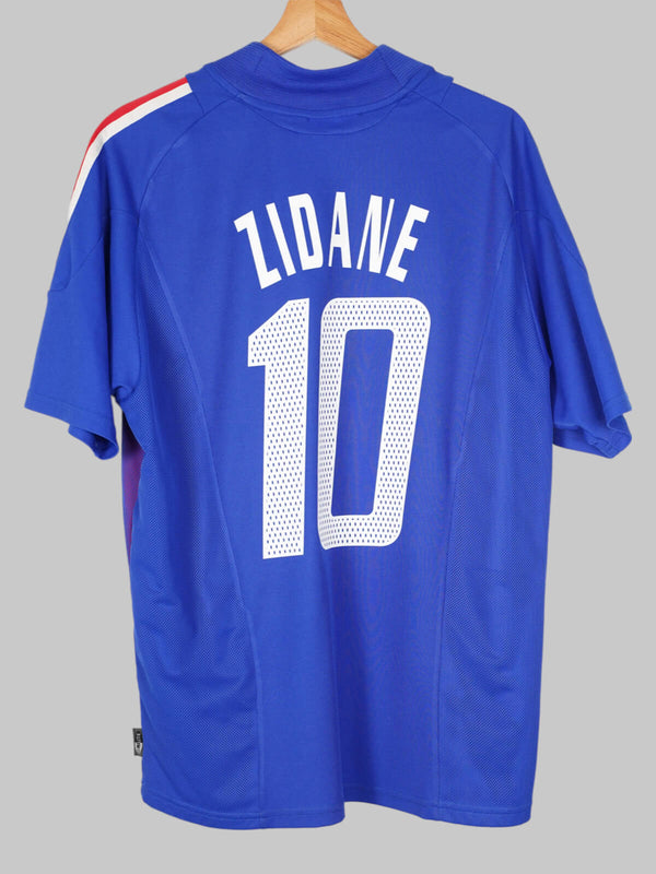 2002/4 France Zidane #10 Home Shirt (L) Adidas
