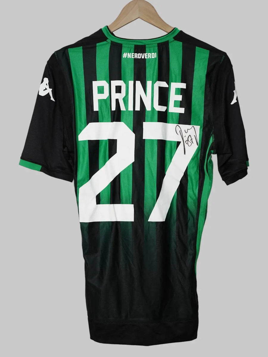 Sassuolo Home Shirt 2018/19 Prince 27 Signed (L)