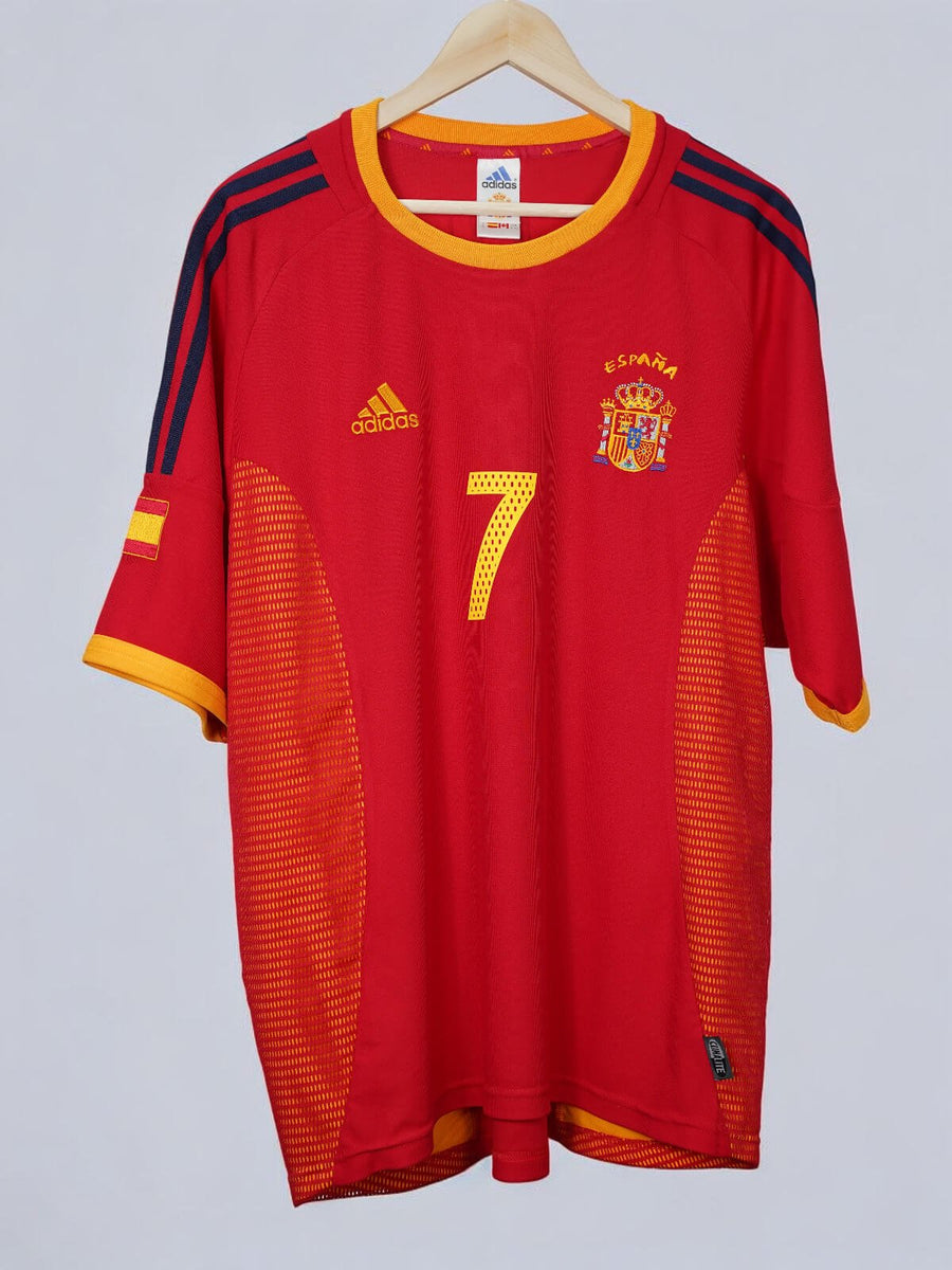 Spain Home Shirt 2002/4 Raul 7 (XL)