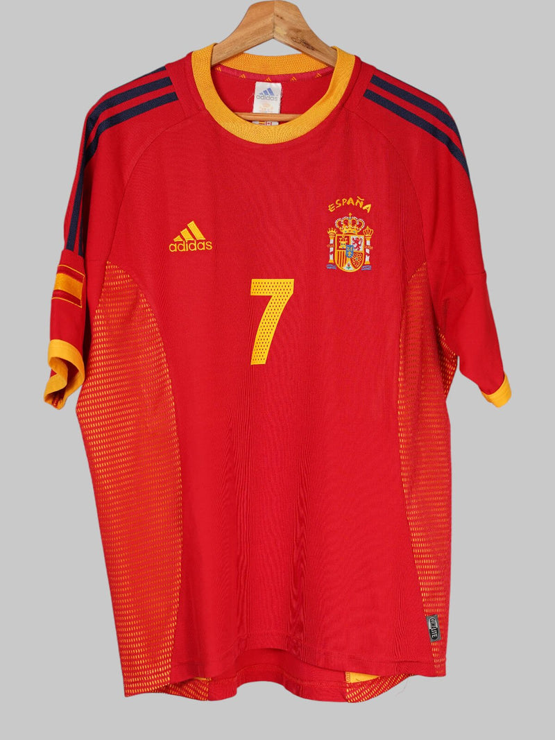 Spain Home Shirt 2003/4 Raul 7 (L)