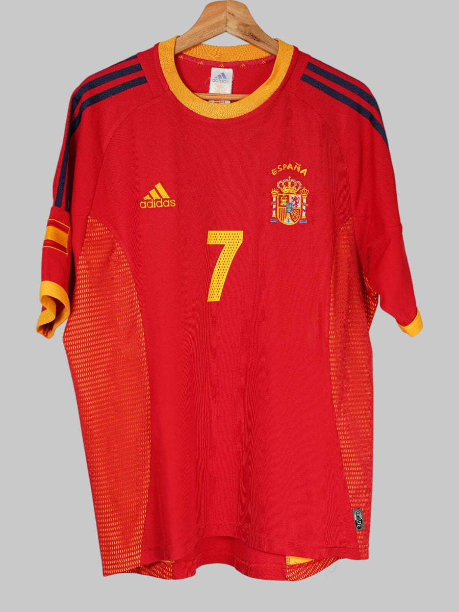 Spain Home Shirt 2003/4 Raul 7 (L)