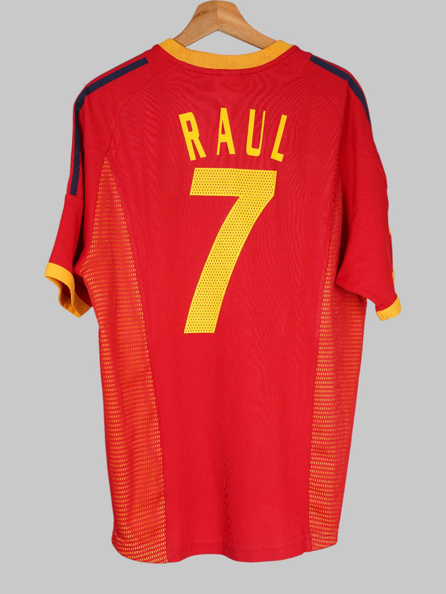 Spain Home Shirt 2003/4 Raul 7 (L)