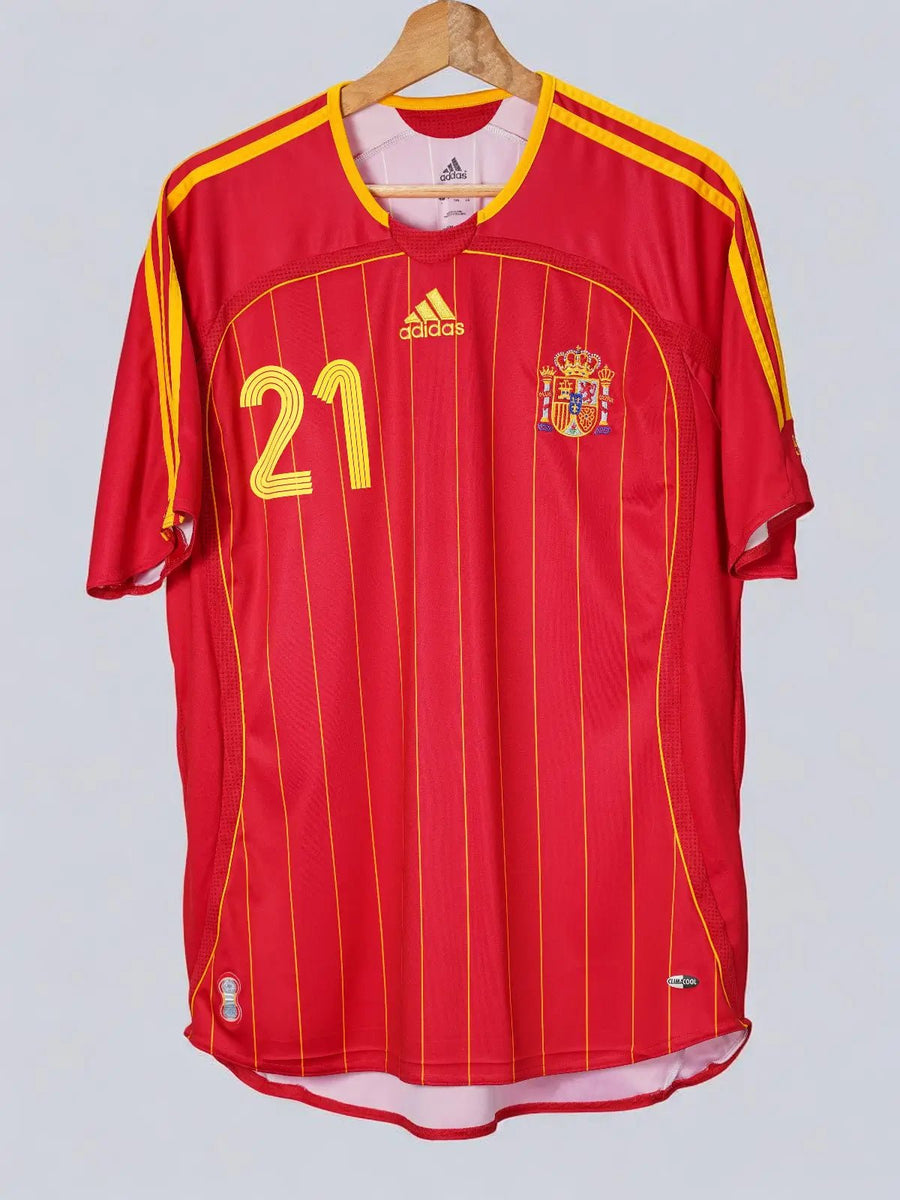 Spain Home Shirt 2006/7 David Villa 21 (L)