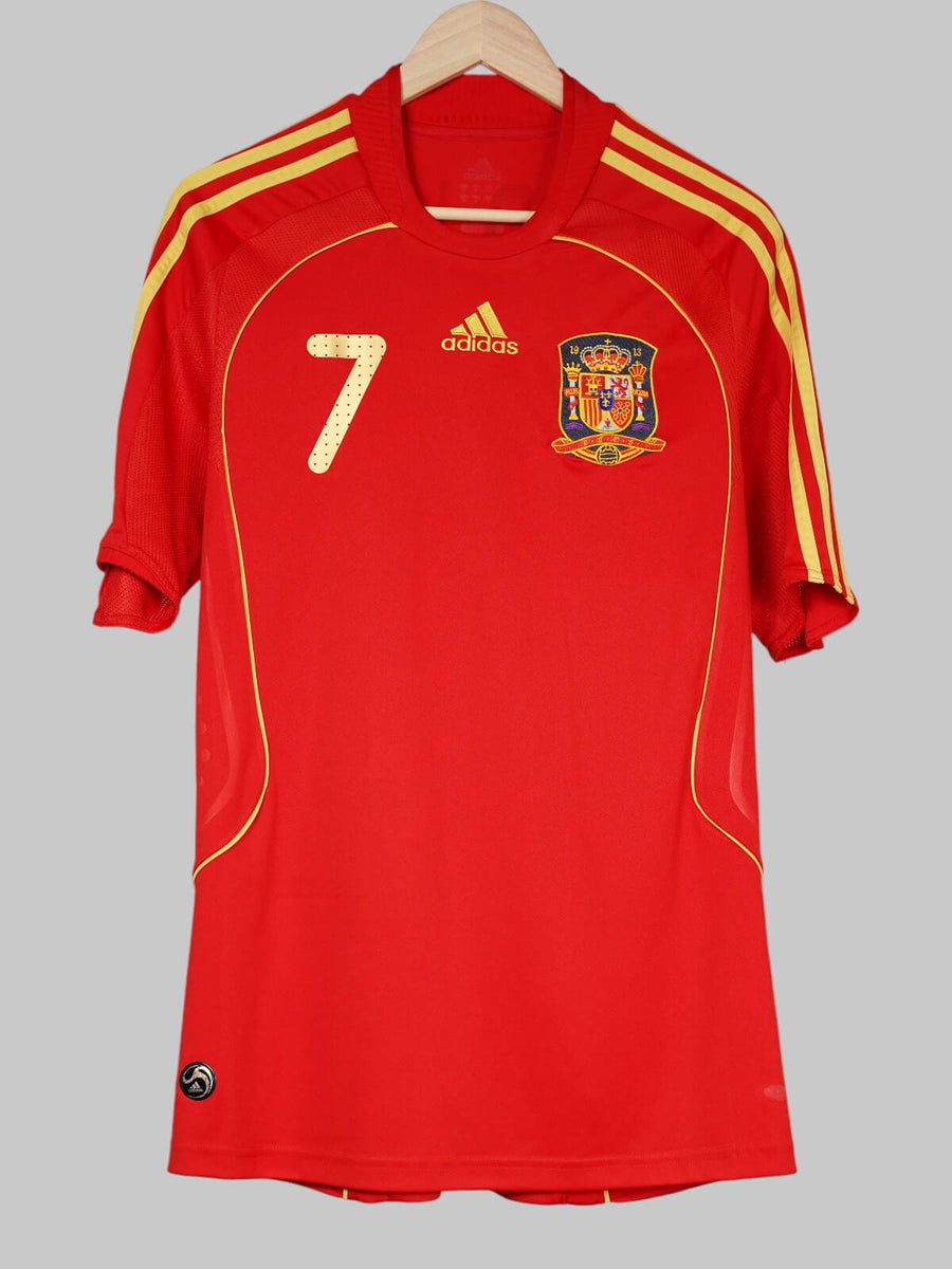 Spain Home Shirt 2008/9 David Villa 7 (M)