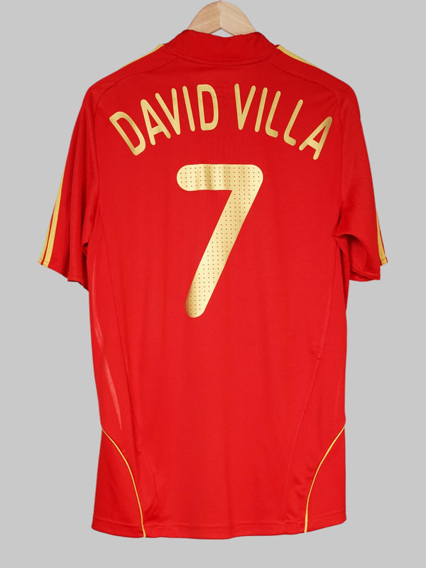 Camiseta de local de España 2008/9 David Villa #7 (M)