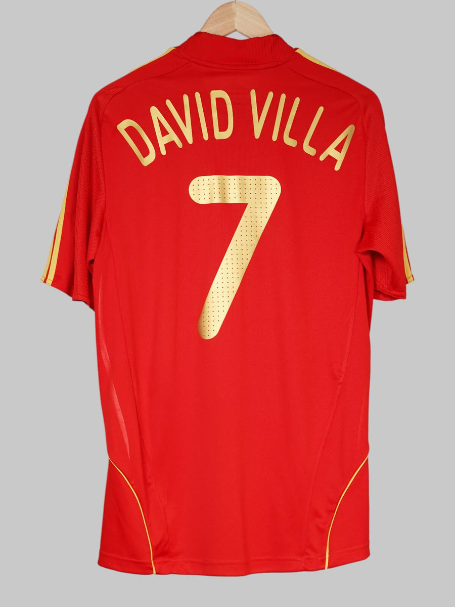 Spain Home Shirt 2008/9 David Villa 7 (M)