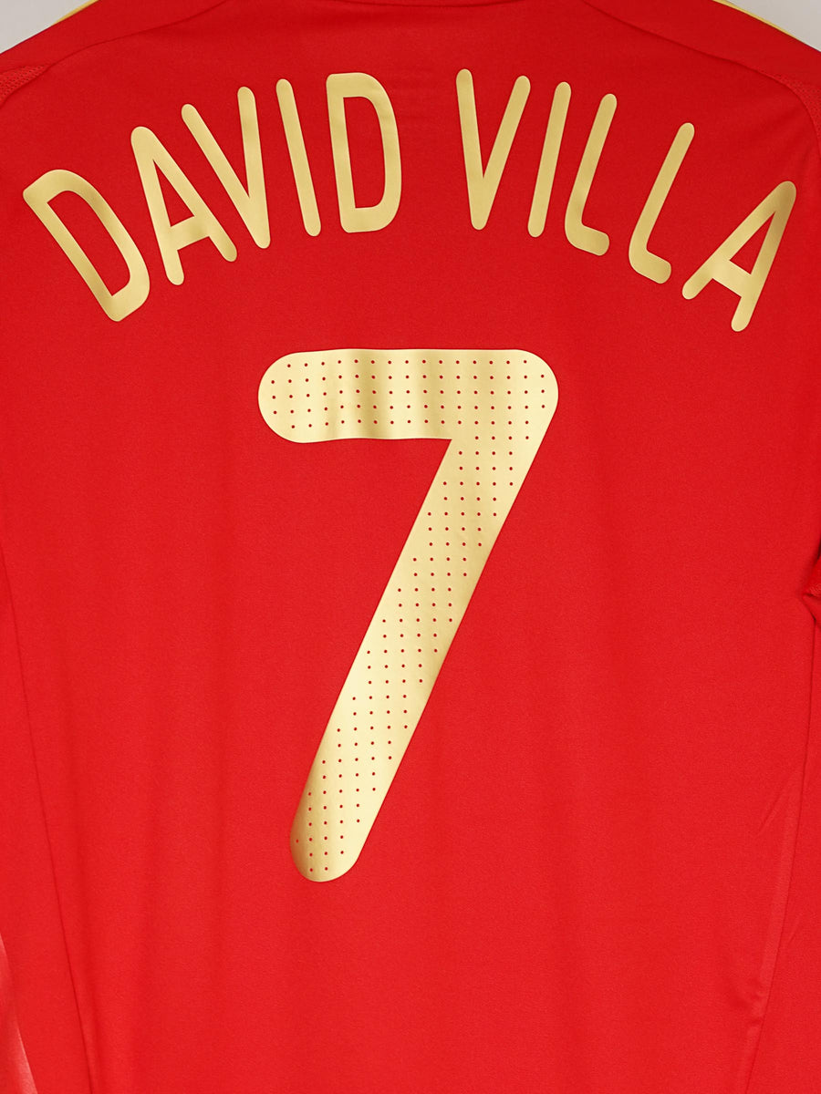 Spain Home Shirt 2008/9 David Villa 7 (M)