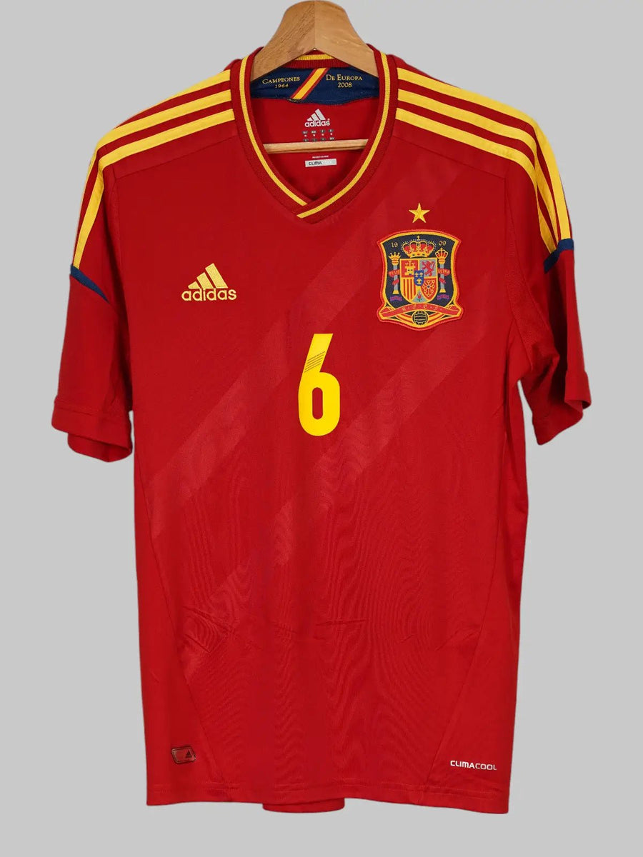 Spain Home Shirt 2012/13 A.Iniesta 6 (M)