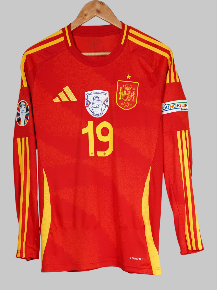 Spain Home Shirt L/S 2024/25 Lamine Yamal 19 (M)