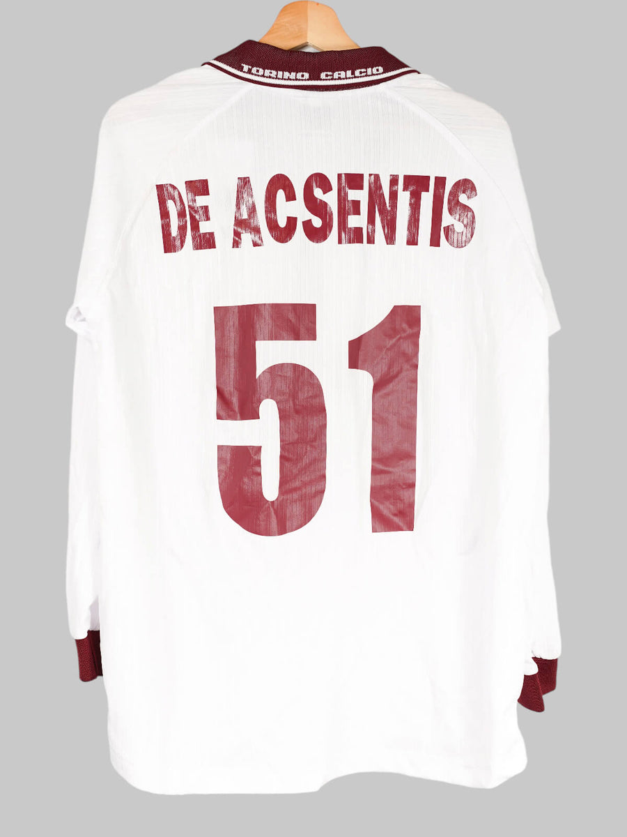 Torino Away Shirt L/S 2000/1 De Acsentis 51 Match Worn (L)