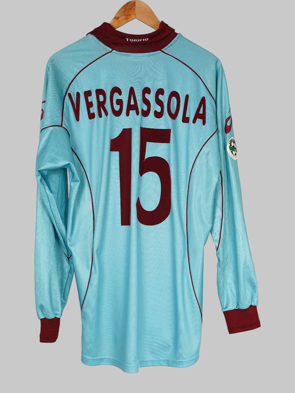 Tercera camiseta del Torino Calcio L/S 2001/2 Match Worn Vergassola #15 (XL)