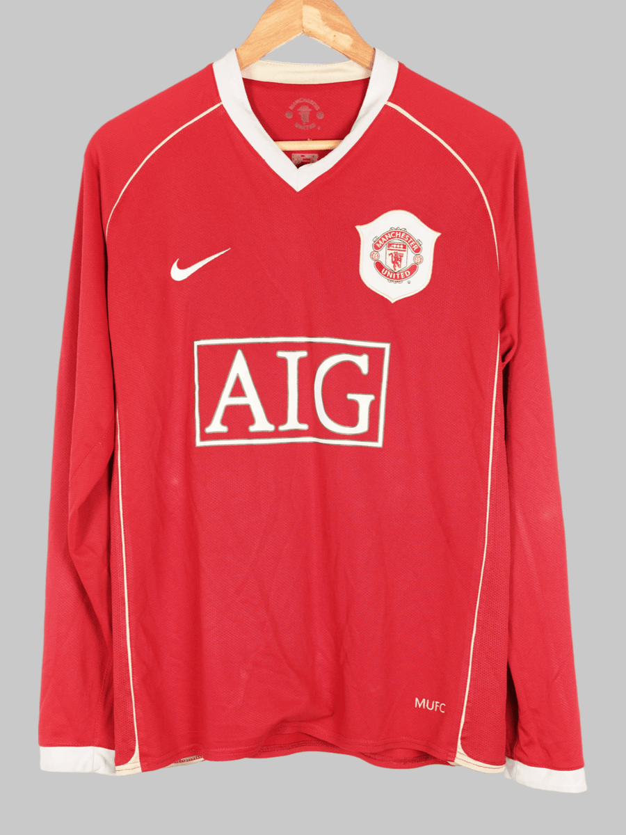 2006/7 Manchester United Ronaldo #7 Home Shirt L/S (M)