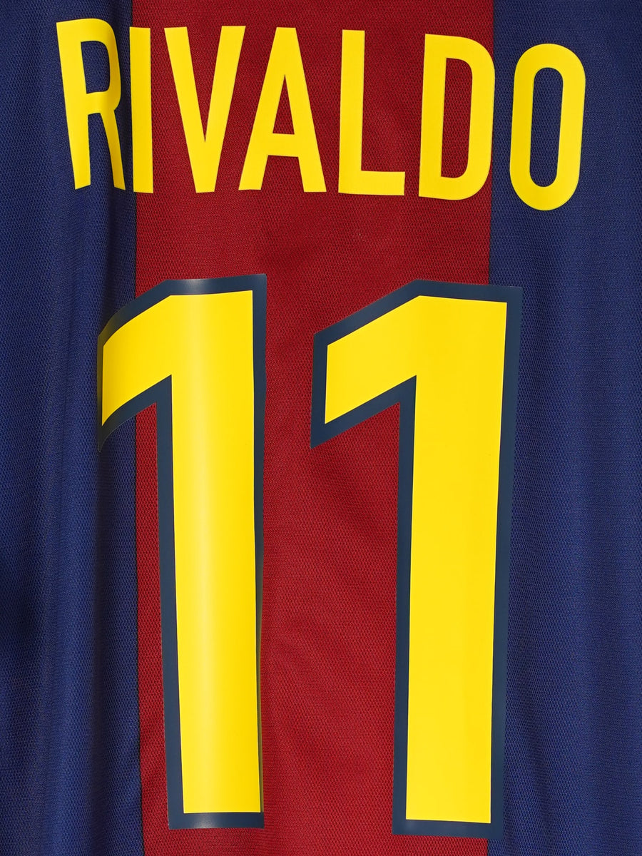 1998/99 Barcelona Rivaldo #11 Home Shirt (L)